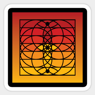 Doc Labs - Third Eye / Awakening (Geometric Art / Meditation / Yoga) - Version 2 - (Orange/Red) Sticker